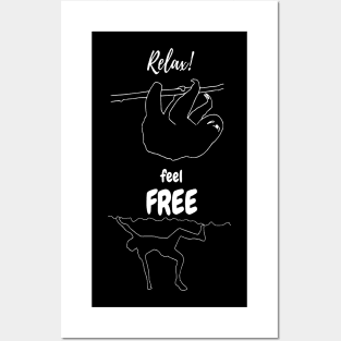 Relax and feel free climbing design Posters and Art